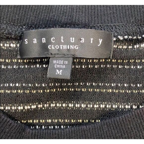 Anthropologie Sanctuary Metallic Gold & Silver Sequin Tweed Dress Size Medium - Picture 4 of 10